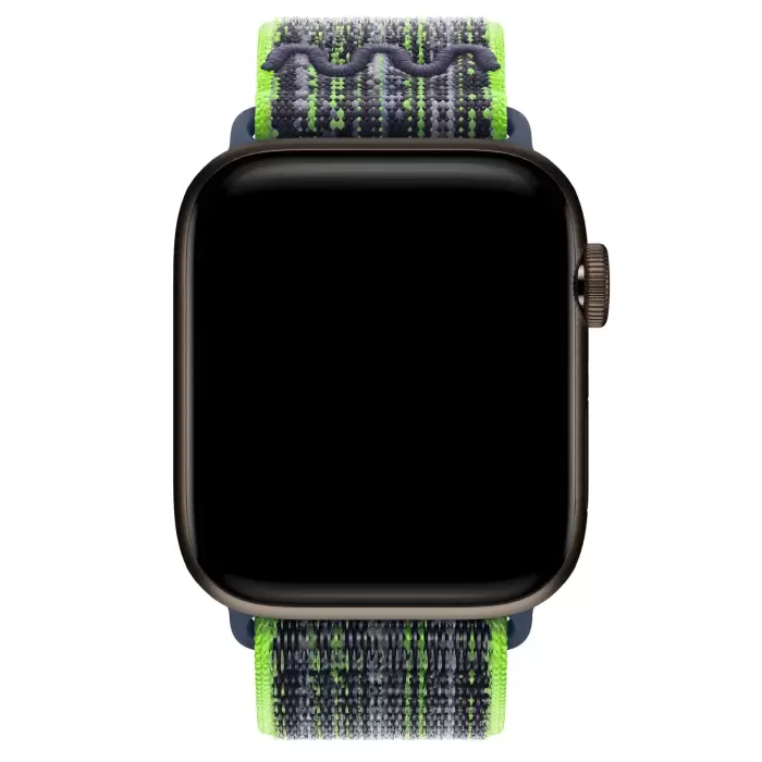 Apple Watch 10 46mm Hasır Kordon Strap Kayış 2025 Renkleriyle Yeşil-Mavi-Siyah-Pembe Krd-91