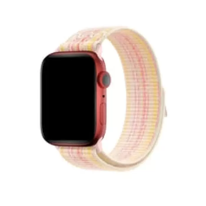 Apple Watch 10 46mm Hasır Kordon Strap Kayış 2025 Renkleriyle Yeşil-Mavi-Siyah-Pembe Krd-91