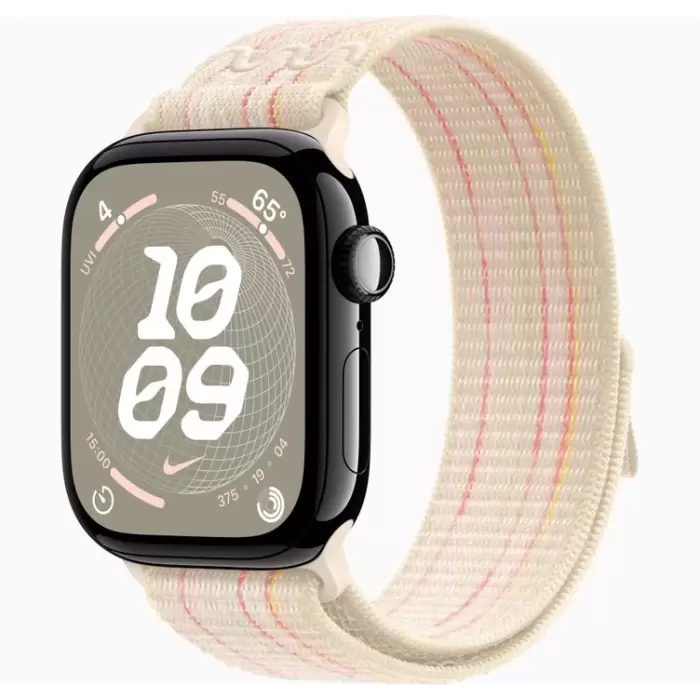 Apple Watch 10 46mm Hasır Kordon Strap Kayış 2025 Renkleriyle Yeşil-Mavi-Siyah-Pembe Krd-91