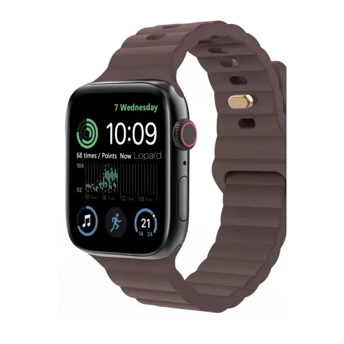 Apple Watch 46mm 10 Nesil Şeritli Silikon Kordon KRD-73