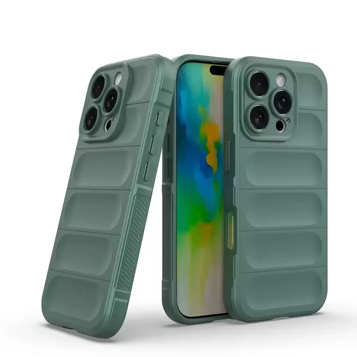 Apple İphone 16 Pro Max Kılıf Esnek Tpu Oyuklu Arka Yüzey Tasarımlı Lopard Etnik Silikon Kapak