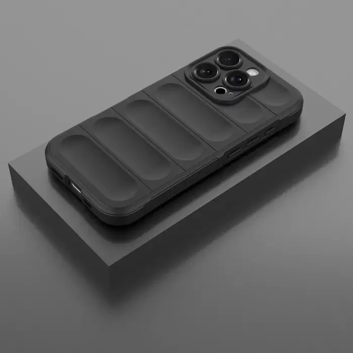 Apple İphone 16 Pro Kılıf Esnek Tpu Oyuklu Arka Yüzey Tasarımlı Lopard Etnik Silikon Kapak