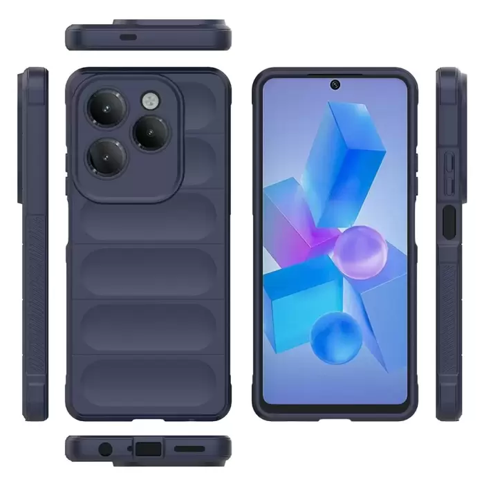 İnfinix Hot 40 Kılıf Esnek Tpu Oyuklu Arka Yüzey Tasarımlı Lopard Etnik Silikon Kapak