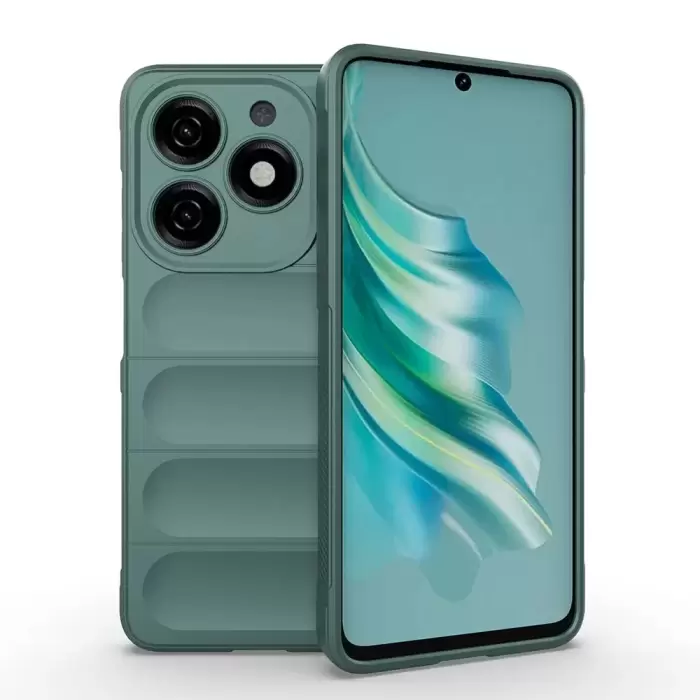 Tecno Spark 20 Kılıf Esnek Tpu Oyuklu Arka Yüzey Tasarımlı Lopard Etnik Silikon Kapak
