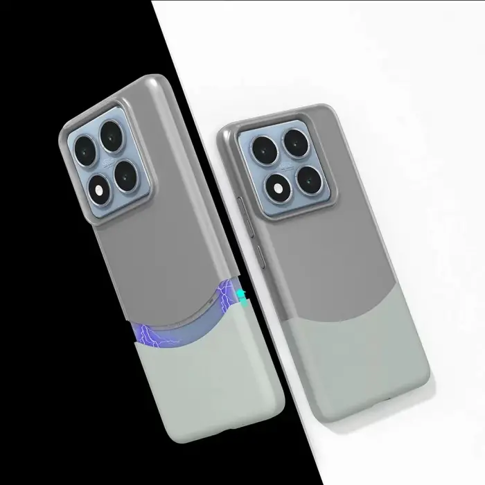 Xiaomi 14t Kılıf Magsafe Şarj Duble 1.7mm Kapak Kart Bölmeli Lacivert Siyah Gri Renkleriyle