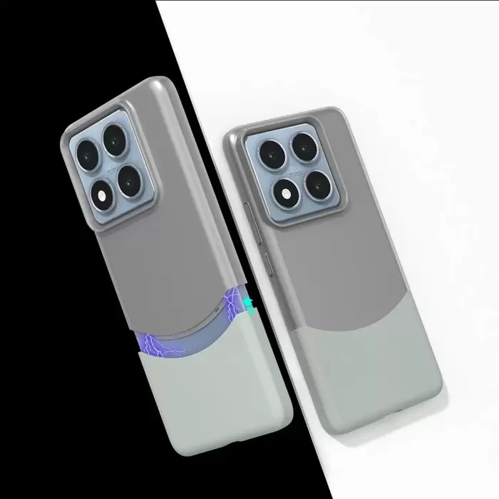 Xiaomi 14t Kılıf Magsafe Şarj Duble 1.7mm Kapak Kart Bölmeli Lacivert Siyah Gri Renkleriyle