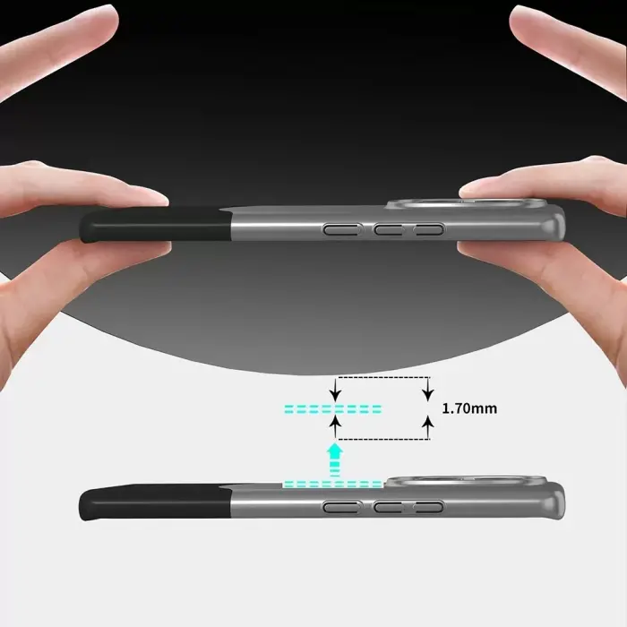 Xiaomi Redmi Note 14 Pro 4g Kılıf Magsafe Şarj Duble 1.7mm Kapak Kart Bölmeli Lacivert Siyah Gri Renkleriyle
