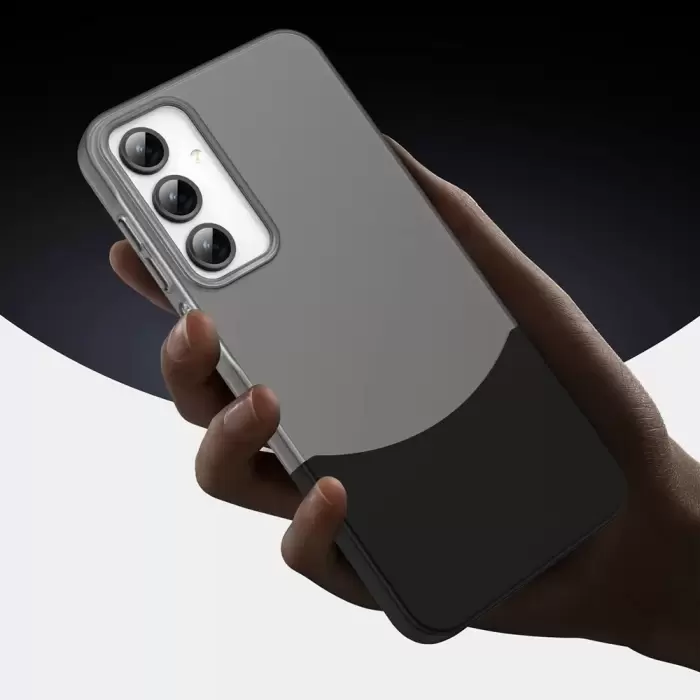 Samsung Galaxy A26 Kılıf Magsafe Şarj Kartlıklı Mıknatıslı Duble 1.7mm Kapak Kart Bölmeli Lacivert Siyah Gri Renkleriyle