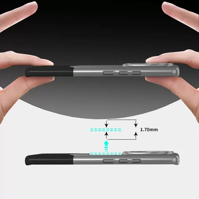 Xiaomi Redmi Note 14 Pro 5g Kılıf Magsafe Şarj Duble 1.7mm Kapak Kart Bölmeli Lacivert Siyah Gri Renkleriyle