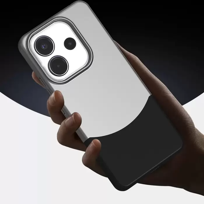Xiaomi Redmi Note 14 5g Kılıf Magsafe Şarj Kartlıklı Mıknatıslı Duble 1.7mm Kapak Kart Bölmeli Lacivert Siyah Gri Renkleriyle