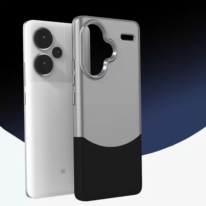 Xiaomi Redmi Note 13 Pro Plus 5g Kılıf Magsafe Şarj Duble 1.7mm Kapak Kart Bölmeli Lacivert Siyah Gri Renkleriyle