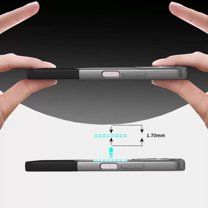Xiaomi Redmi 13 4g Kılıf Magsafe Şarj Duble 1.7mm Kapak Kart Bölmeli Lacivert Siyah Gri Renkleriyle