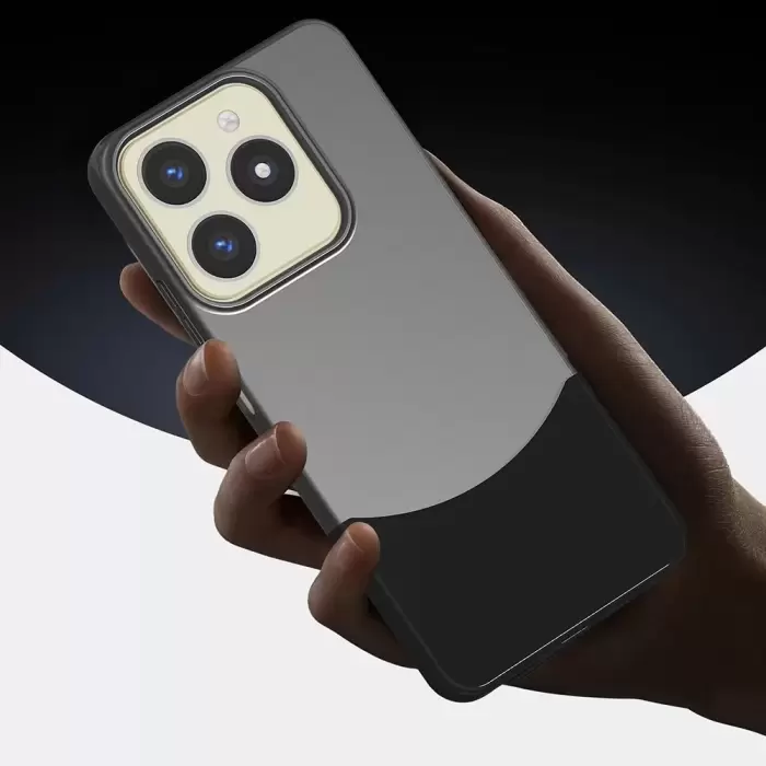 Realme Note 60 Kılıf Magsafe Şarj Duble 1.7mm Kapak Kart Bölmeli Lacivert Siyah Gri Renkleriyle