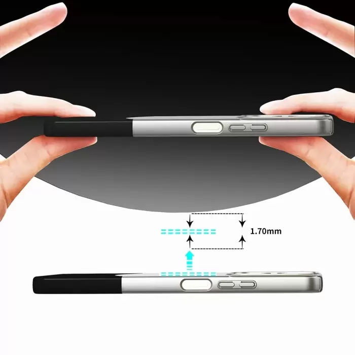 Realme Note 60 Kılıf Magsafe Şarj Duble 1.7mm Kapak Kart Bölmeli Lacivert Siyah Gri Renkleriyle
