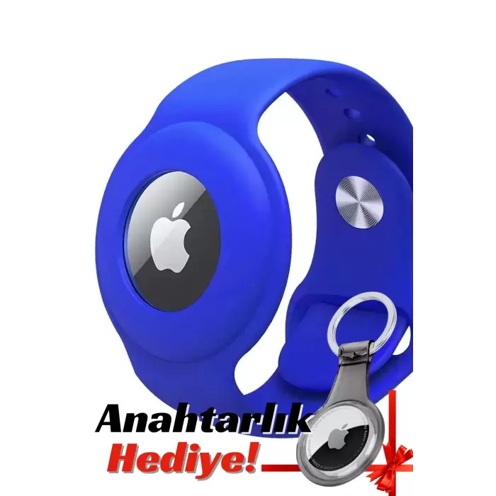 Apple Airtag Uyumlu Kordon (Anahtarlık Hediyeli) & Bileklik - Çok Amaçlı Yumuşak Silikon Kılıf