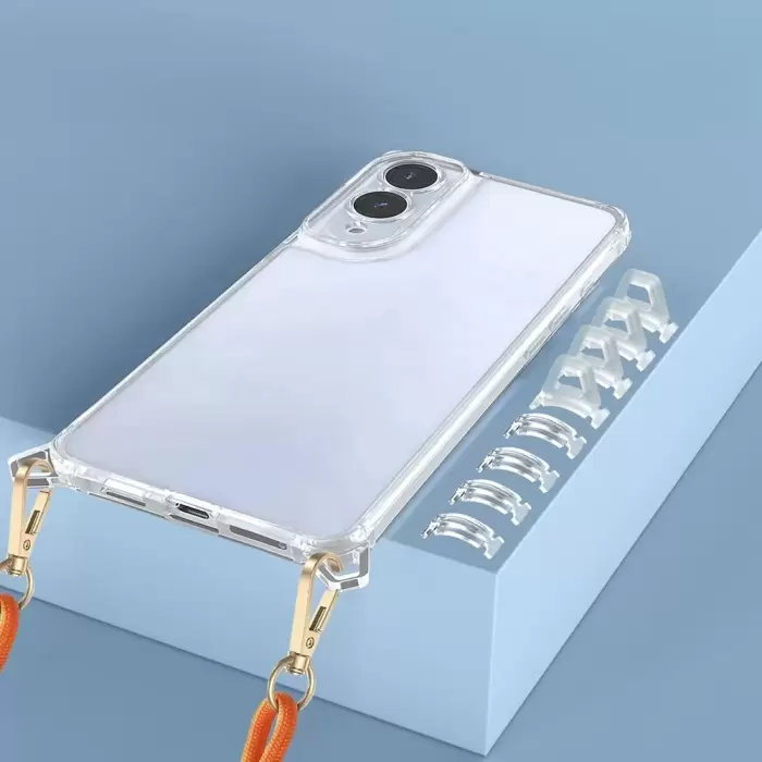 Samsung Galaxy S25 Edge Kılıf Airbagli Takılabilir Askı Aparatlı Lopard Snap Silikon Kapak