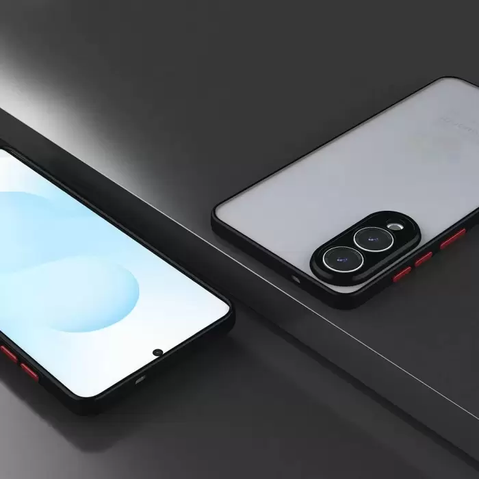 Samsung Galaxy S25 Edge Kılıf Tuşlu Mat Parmak Izi Yapmaz Kamera Korumalı Sert Silikon Hux