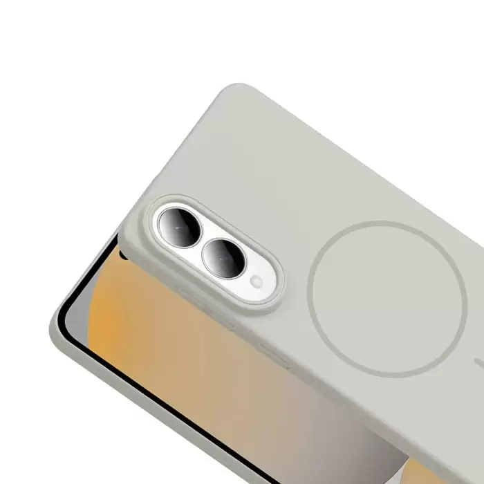 Samsung Galaxy S25 Edge Yumuşak Hisli Sert Kılıf Magsafe Şarj Özellikli Ruby Sert Kapak