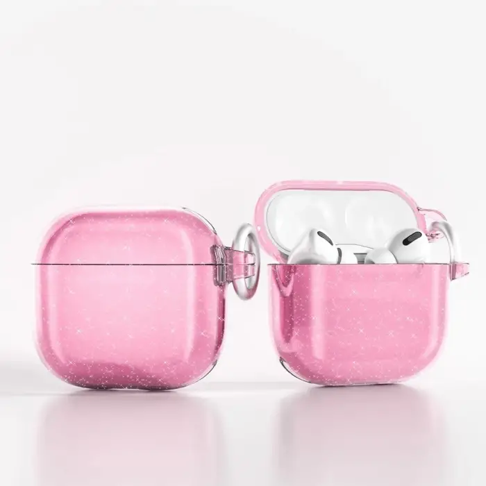 Apple Airpods 4 Kılıfı Allstar Airbag 32 Parlayan Parıltılı Simli Saydam Renkli Kılıf Şeffaf Kapak Kablosuz Şaj Destekli