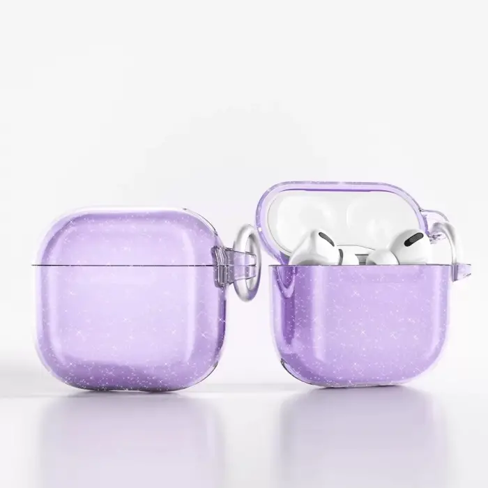 Apple Airpods 4 Kılıfı Allstar Airbag 32 Parlayan Parıltılı Simli Saydam Renkli Kılıf Şeffaf Kapak Kablosuz Şaj Destekli