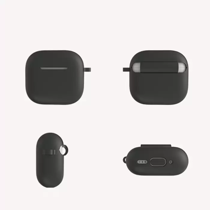 Apple Airpods 4 Kılıfı Uyumlu Silikon Kılıf Şarj Bölümü Tıpalı Soft Yumuşak Kablosuz Şarj Destekli Kapak
