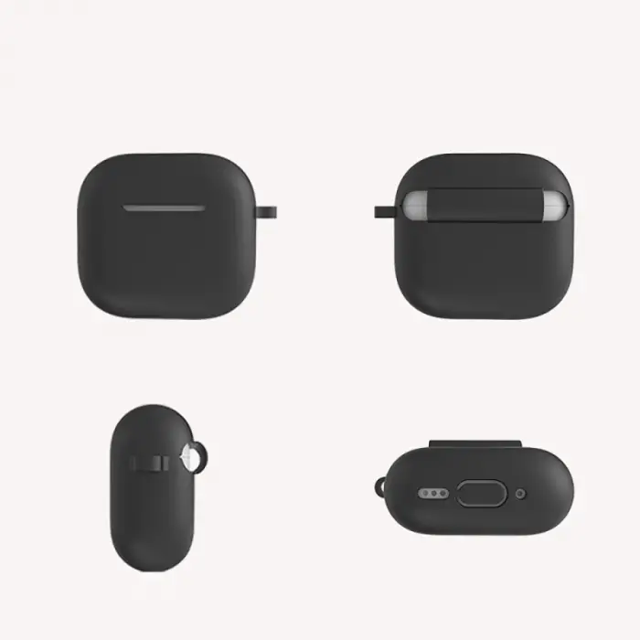 Apple Airpods 4 Kılıfı Uyumlu Silikon Kılıf Şarj Bölümü Tıpalı Soft Yumuşak Kablosuz Şarj Destekli Kapak