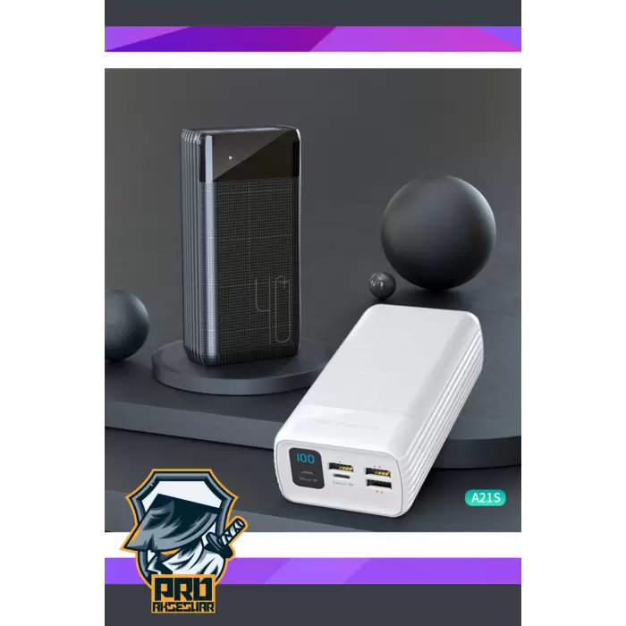 40000 Mah Powerbank 4 Çıkışlı Taşınabilir LCD Göstergeli 22.5W Pd Hızlı Çoklu Şarj Cihazı  - iPhone, Samsung, Xiaomi Tam Uyum