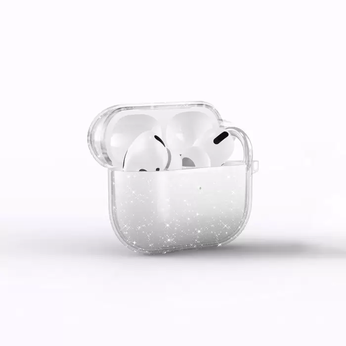 Apple Airpods 3. Nesil  Allstar Airbag 32 Parlayan Simli Saydam Renkli Kılıf