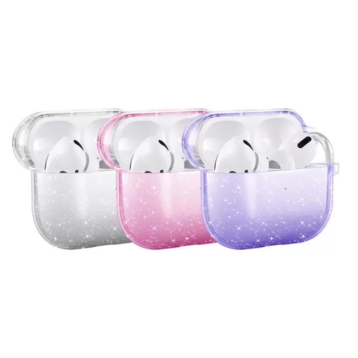 Airpods 3. Nesil  Allstar Airbag 32 Parlayan Simli Saydam Renkli Kılıf