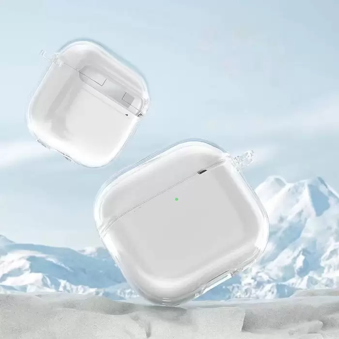 Apple Airpods 4 Kılıf Şeffaf Kristal Silikon Kablosuz Şarj Uyumlu, Darbeye Dayanıklı, Tam Koruma Kapak Airbag 14