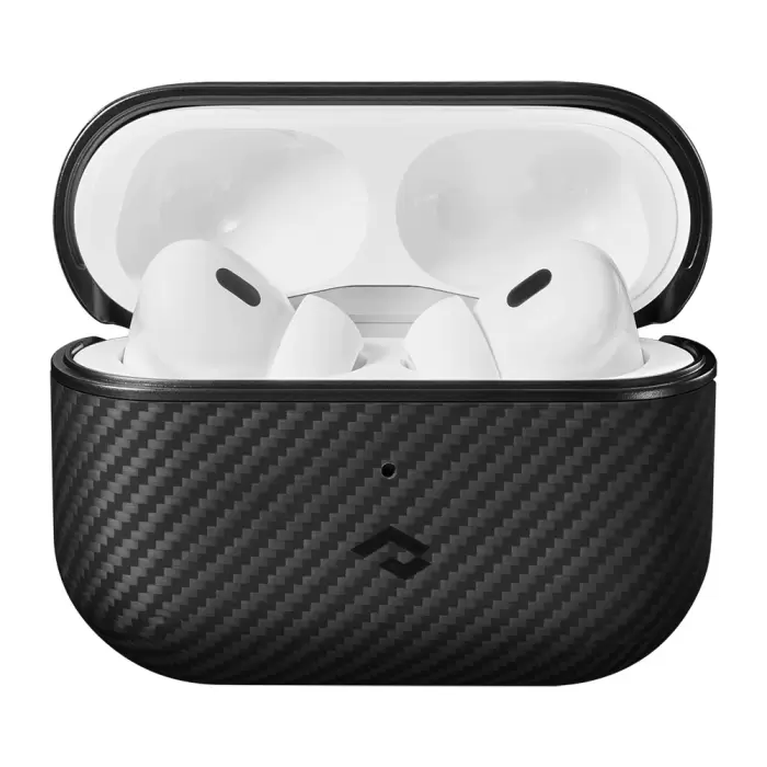 Apple Airpods Pro 2 Kılıf Magsafe Şarj  600d Aramid Fiber Pitaka Classic Series Black-grey Twill Kılıf