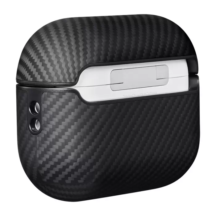 Apple Airpods Pro 2 Kılıf Magsafe Şarj  600d Aramid Fiber Pitaka Classic Series Black-grey Twill Kılıf