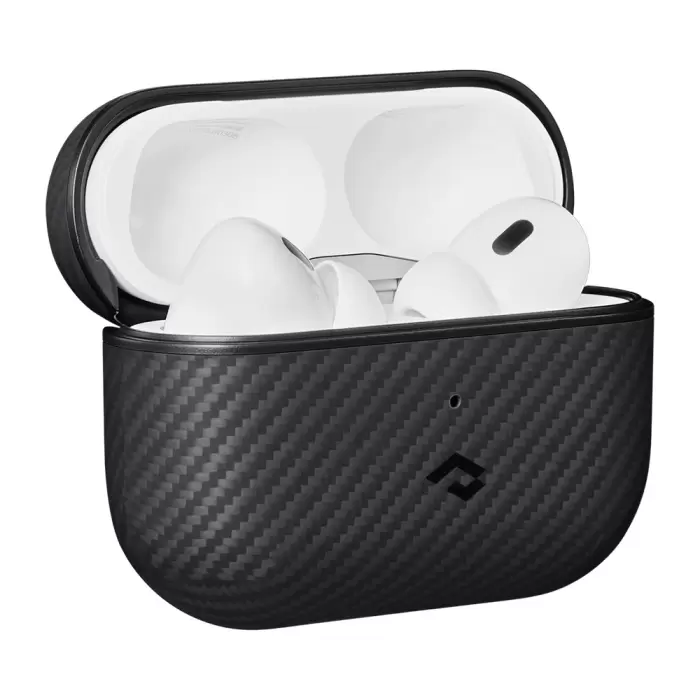 Apple Airpods Pro 2 Kılıf Magsafe Şarj  600d Aramid Fiber Pitaka Classic Series Black-grey Twill Kılıf