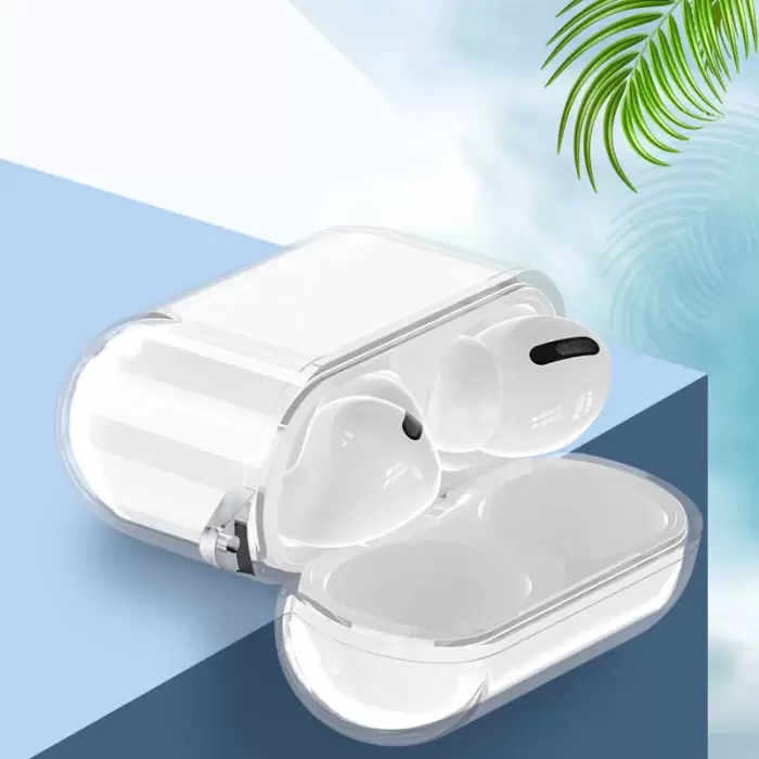 Apple Airpods Pro 2 Kılıf Şeffaf Kristal Silikon Lopard Airbag 14 Kılıf