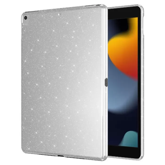 iPad 10.2 2021 (9.Nesil) Simli Parlak Görünümlü  Tablet Koton Kılıf