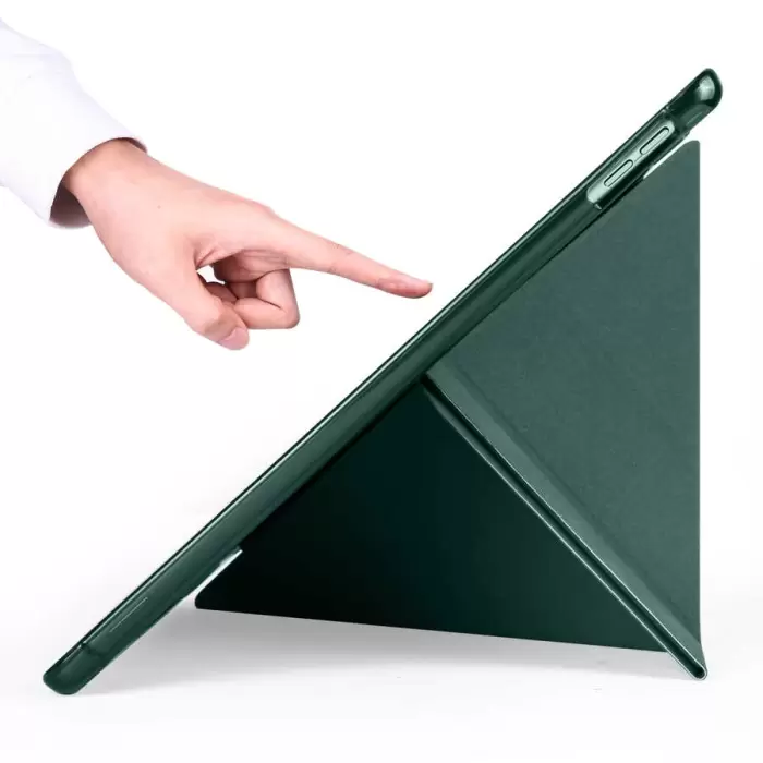Apple iPad 10.2 (8.Nesil) Kılıf Lopard Tri Folding Kalem Bölmeli Standlı Kılıf