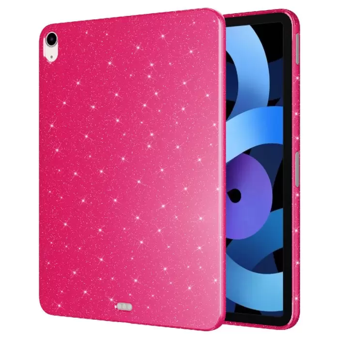 Apple iPad 10.9 2022 (10.Nesil) Simli Parlak Görünümlü Lopard Tablet Koton Kılıf