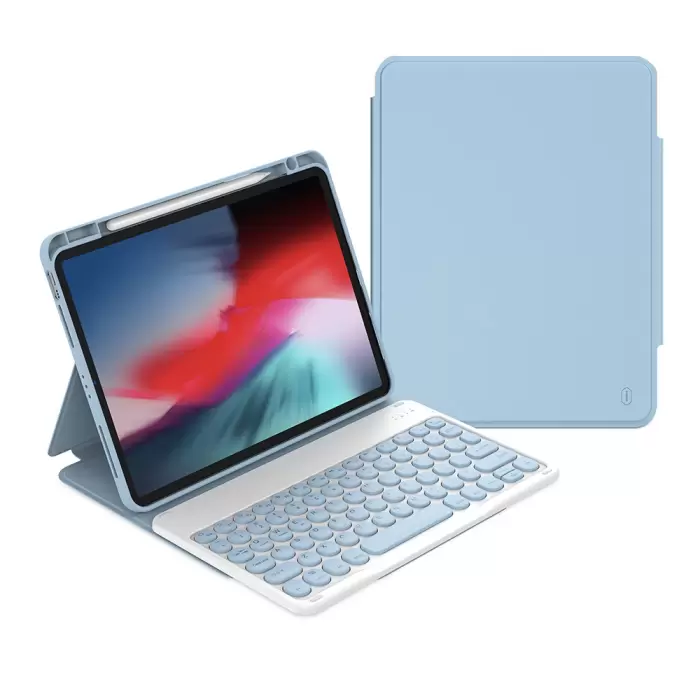 Apple İpad 10.9 2022 (10.nesil) Wiwu Protective Gizli Kalem Bölmeli Klavyeli Kılıf