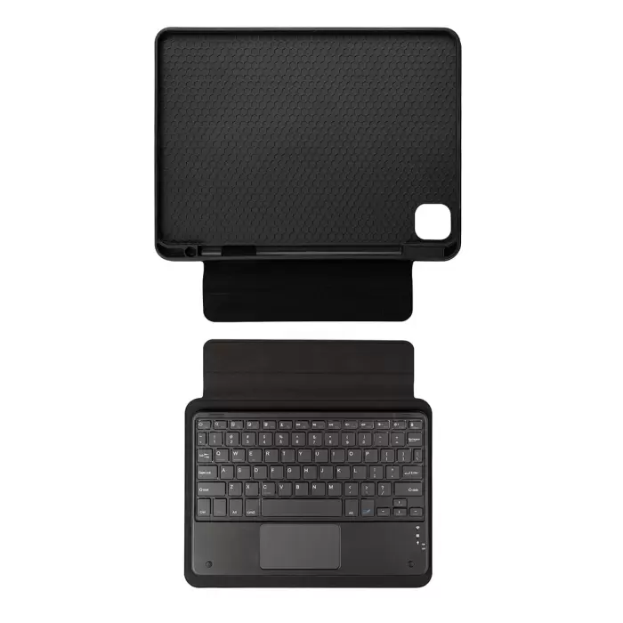 Apple İpad 11.nesil 2025 Lopard Border Keyboard Bluetooh Bağlantılı Standlı Klavyeli Tablet Kılıfı