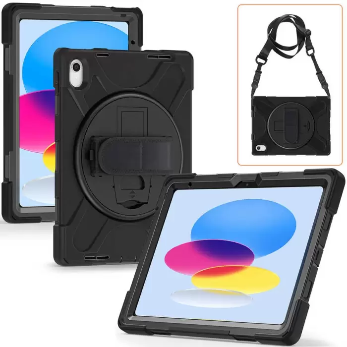 Apple İpad 11.nesil 2025 Uyumlu Tablet Silikon Tank Military Ultra Koruma Standlı Defender
