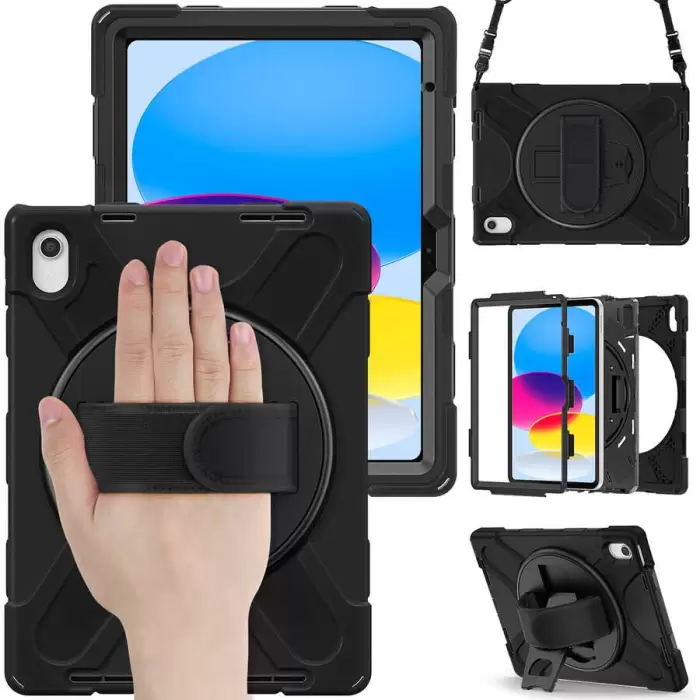Apple İpad 11.nesil 2025 Uyumlu Tablet Silikon Tank Military Ultra Koruma Standlı Defender
