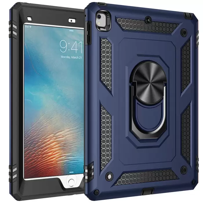 Apple iPad 9.7 2017 (5.Nesil) Kılıf Lopard Tablet Kamera Korumalı Sürgülü Yüzüklü Orjinal Tasarım Armor Vega