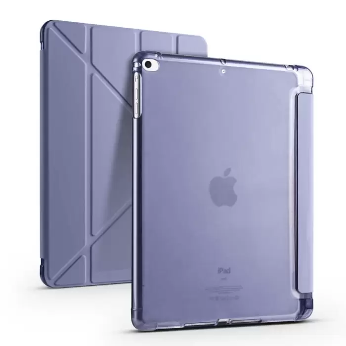 Apple iPad 9.7 2018 (6.Nesil) Kılıf Lopard Tri Folding Kalem Bölmeli Standlı Kılıf