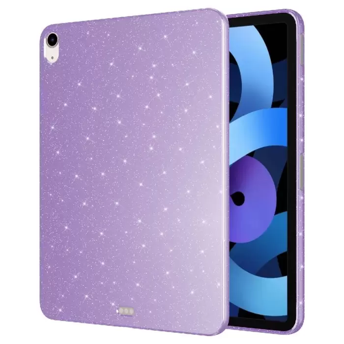 Apple iPad Air 10.9 2020 (4 Nesil) Simli Parlak Görünümlü Lopard Tablet Koton Kılıf