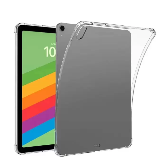 Apple iPad Air 11 2024 Kılıf  Tablet Nitro Antishock Köşe Koruma Darbe Emici Şeffaf Doku Silikon Kapak