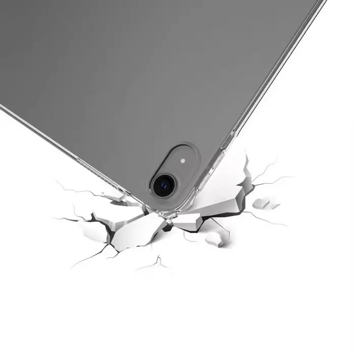 Apple iPad Air 11 2024 Kılıf  Tablet Nitro Antishock Köşe Koruma Darbe Emici Şeffaf Doku Silikon Kapak