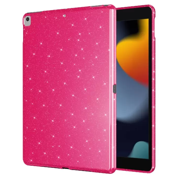 Apple iPad Pro 10.5 (7 Nesil) Simli Parlak Görünümlü Lopard Tablet Koton Kılıf