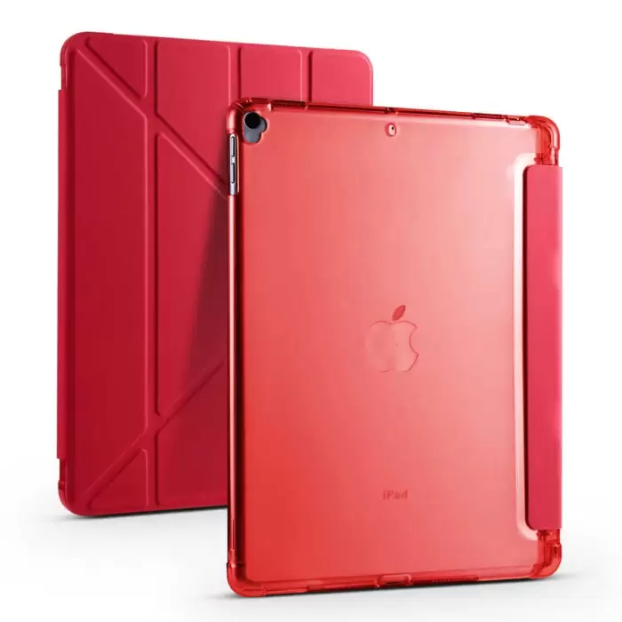 Apple iPad Pro 10.5 (7.Nesil) Kılıf Lopard Tri Folding Kalem Bölmeli Standlı Kılıf