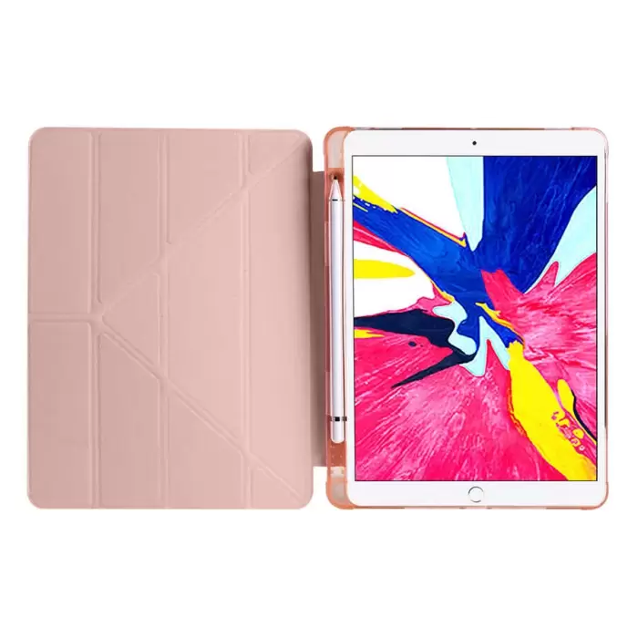 Apple iPad Pro 10.5 (7.Nesil) Kılıf Lopard Tri Folding Kalem Bölmeli Standlı Kılıf