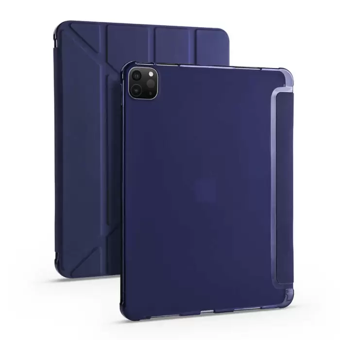 Apple iPad Pro 11 2020 (2.Nesil) Kılıf Lopard Tri Folding Kalem Bölmeli Standlı Kılıf